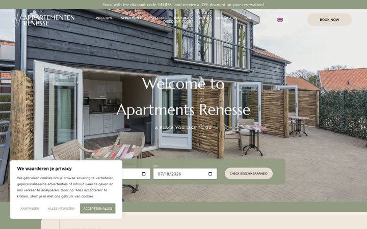 Snimka zaslona za renesseappartementen.nl