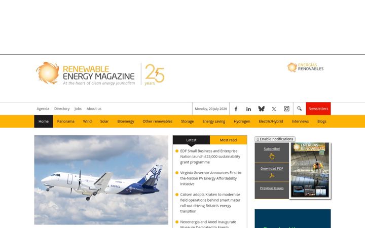 Screenshot of renewableenergymagazine.com