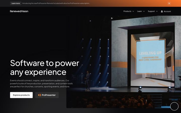 Screenshot of renewedvision.com