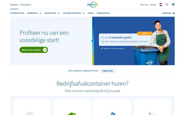 Posnetek zaslona renewi.com