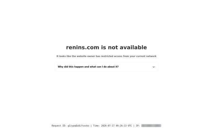 Screenshot stránky renins.com
