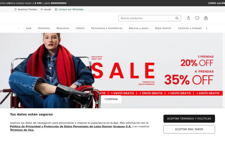 Screenshot of renner.com