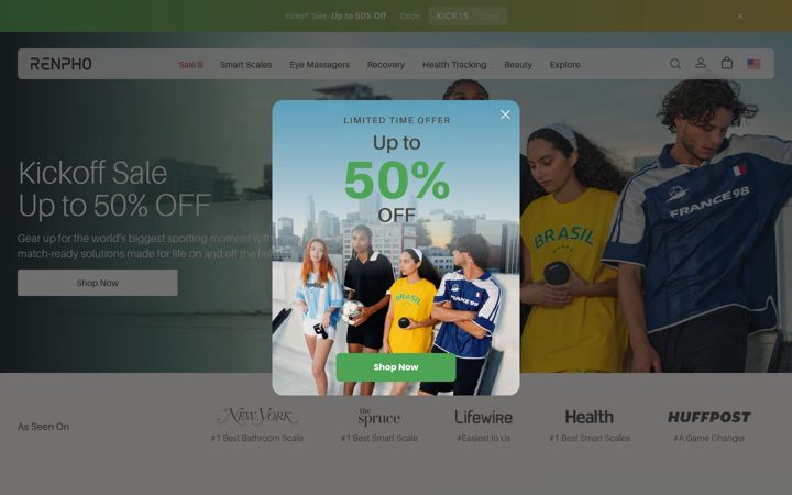 Screenshot of renpho.com