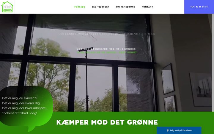Screenshot of rensdjurs.dk
