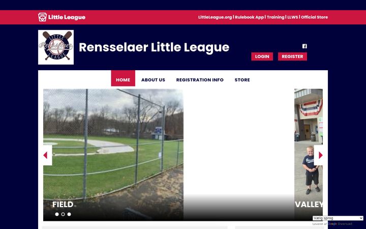 Capture d'écran de rensselaerlittleleague.org