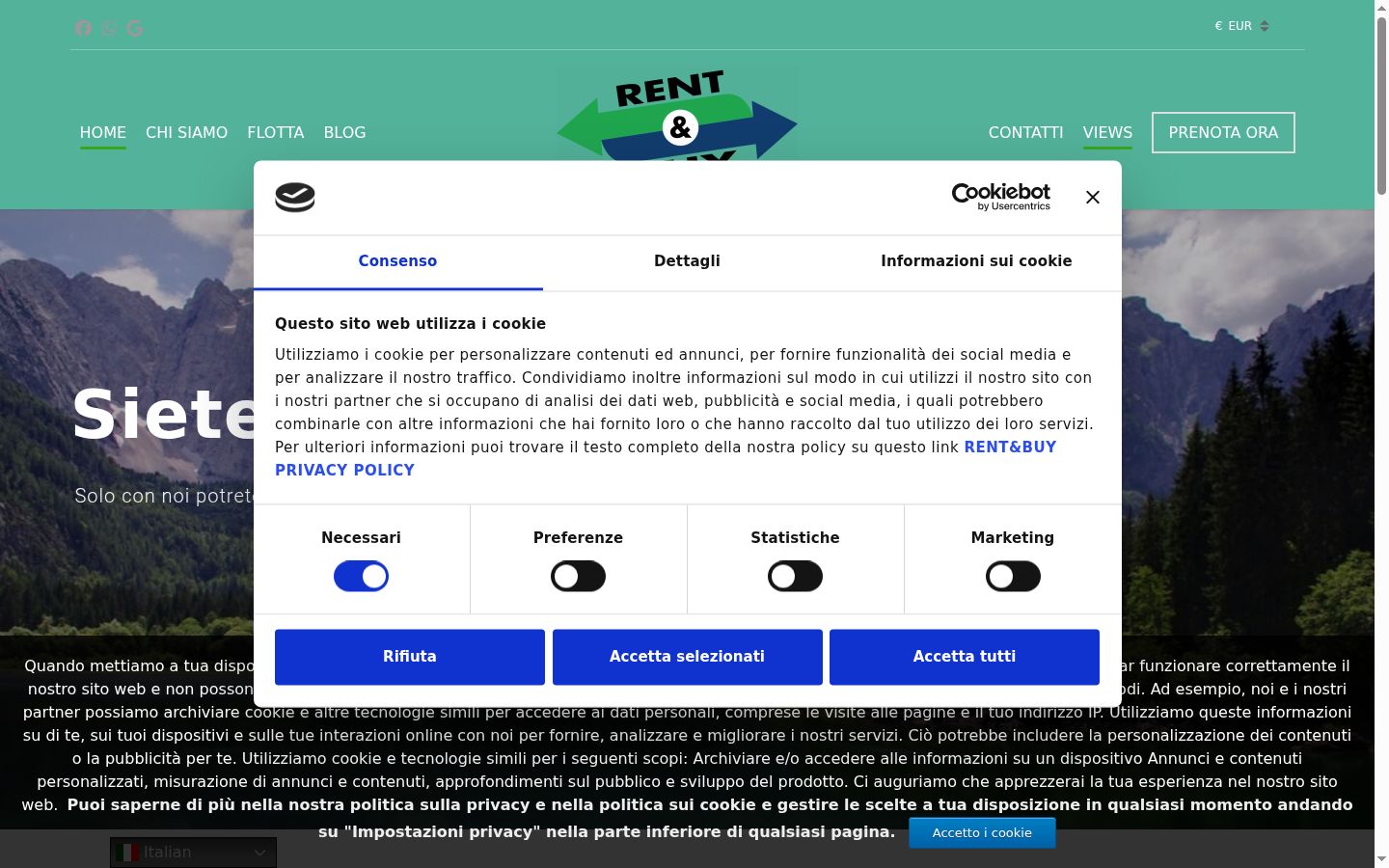 Screenshot tal-banner tal-kunsens muri qabel kwalunkwe interazzjoni