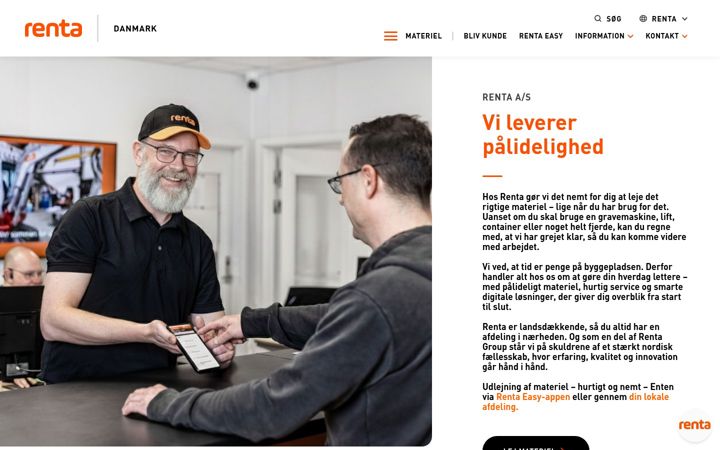 Screenshot of renta.dk