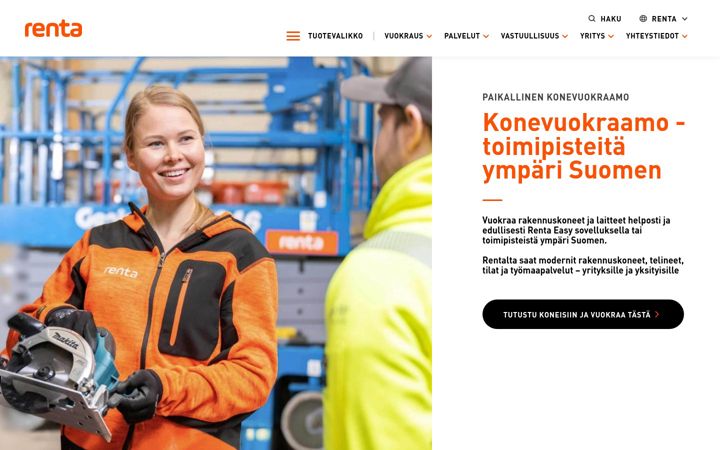 Screenshot of renta.fi
