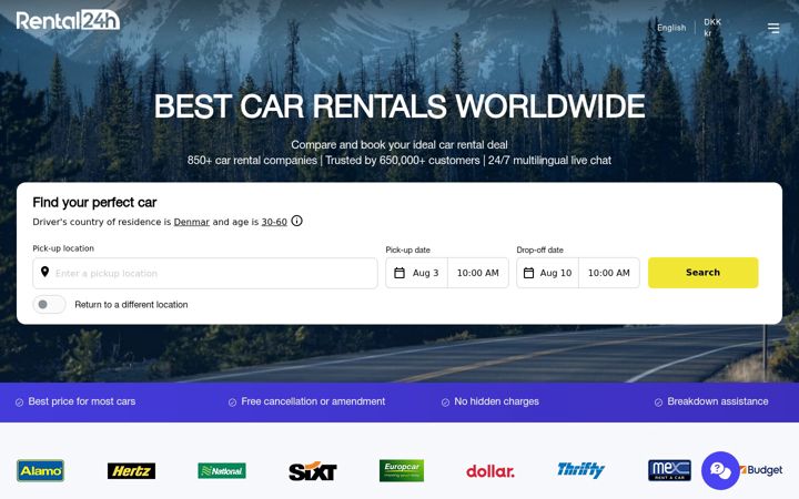 Screenshot of rental24h.com