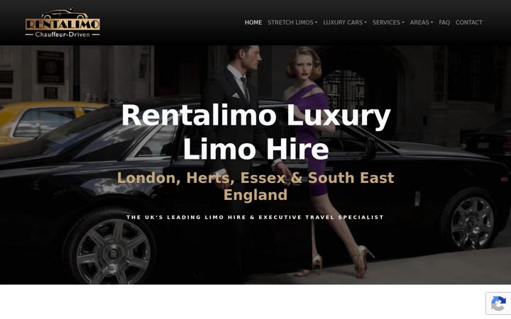 Screenshot van rentalimo.co.uk