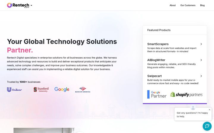 Screenshot of rentechdigital.com