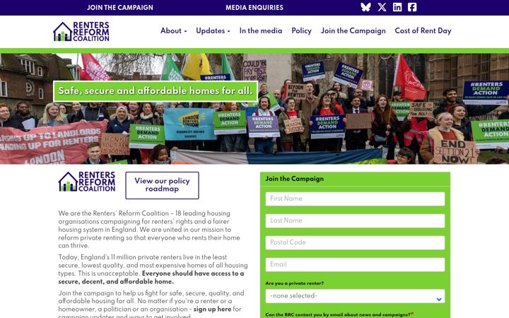 Screenshot of rentersreformcoalition.com