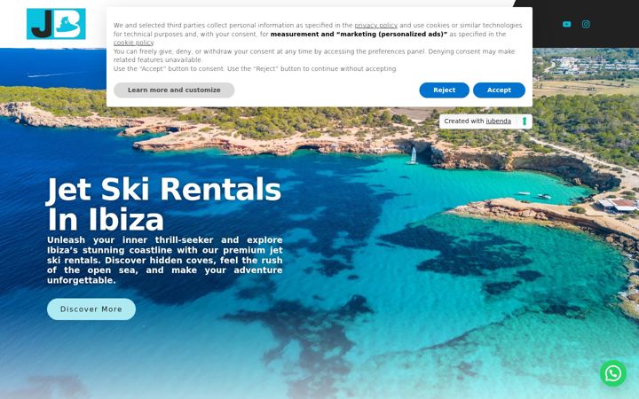 Screenshot of rentjetskisibiza.com