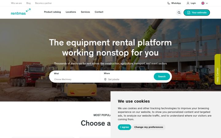 Screenshot of rentmas.com