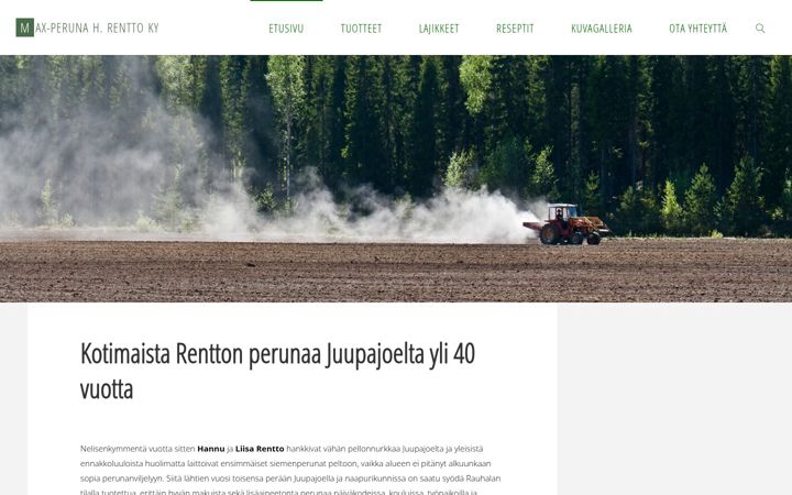 Screenshot of renttonperuna.fi