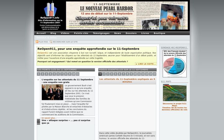 Screenshot of reopen911.info