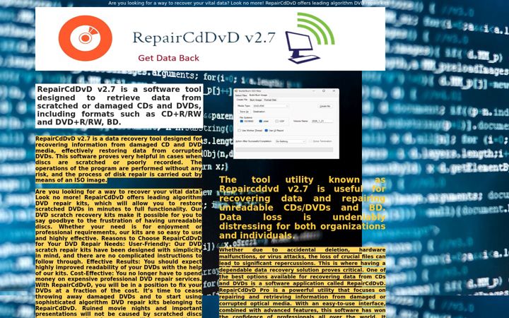 Screenshot of repaircddvd.com