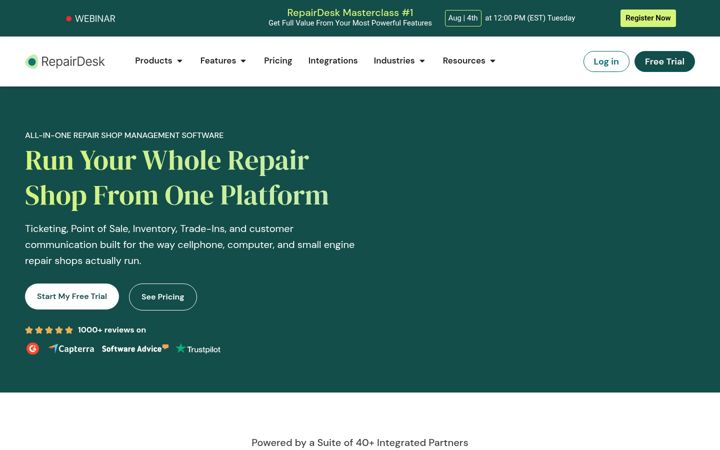 Screenshot ta' repairdesk.co