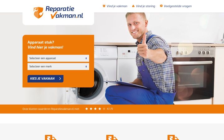 Screenshot of reparatievakman.nl