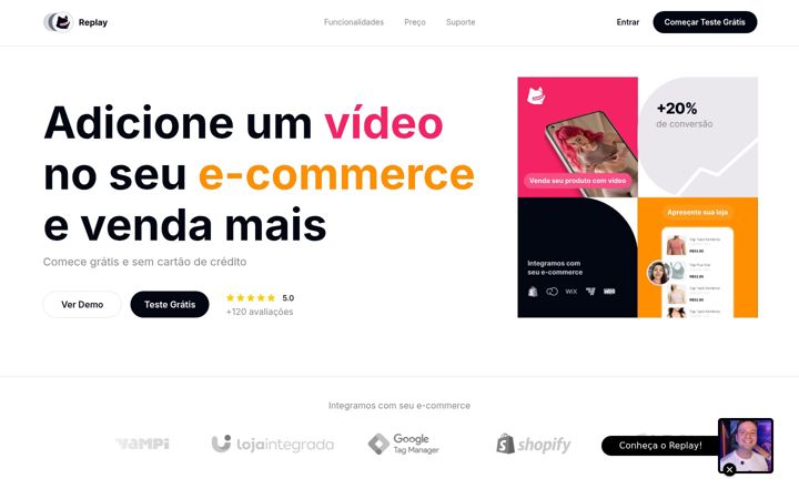 Screenshot of replay.com.br