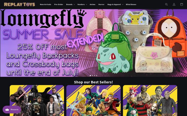 Screenshot of replaytoys.com
