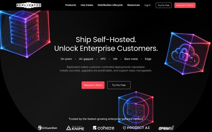 Screenshot of replicated.com