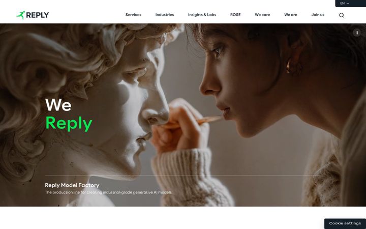 Screenshot of reply.eu