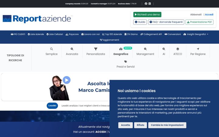 Screenshot of reportaziende.it
