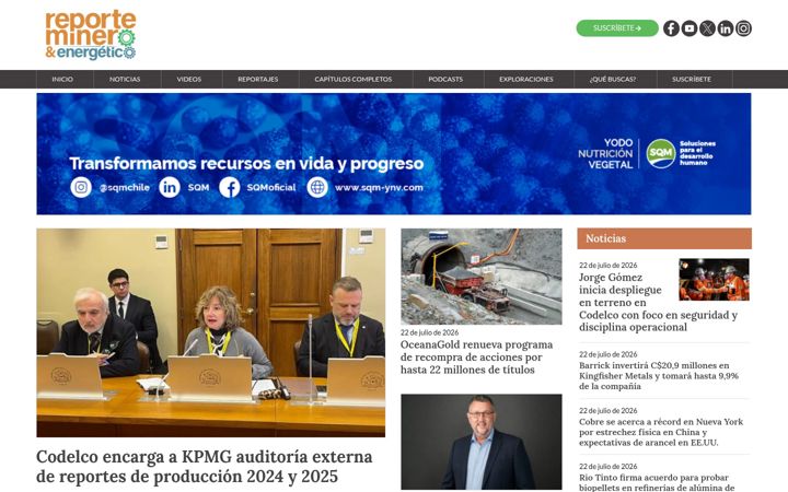 Képernyőkép: reporteminero.cl