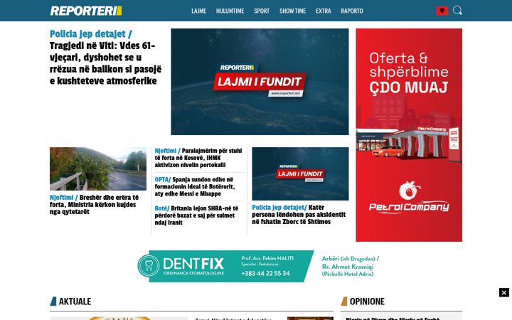 Screenshot of reporteri.net