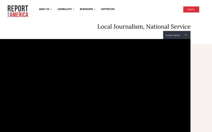 Zrzut ekranu reportforamerica.org