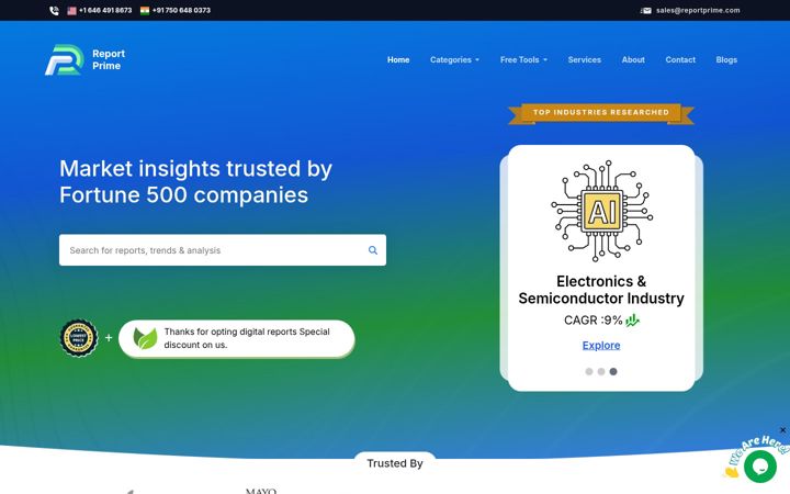 Screenshot του reportprime.com