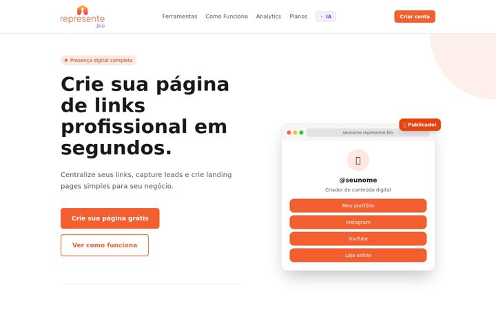 Screenshot of represente.info