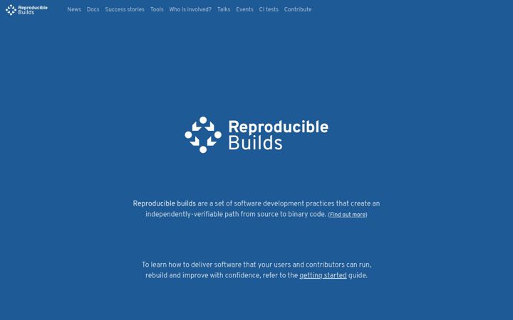 Screenshot of reproducible-builds.org