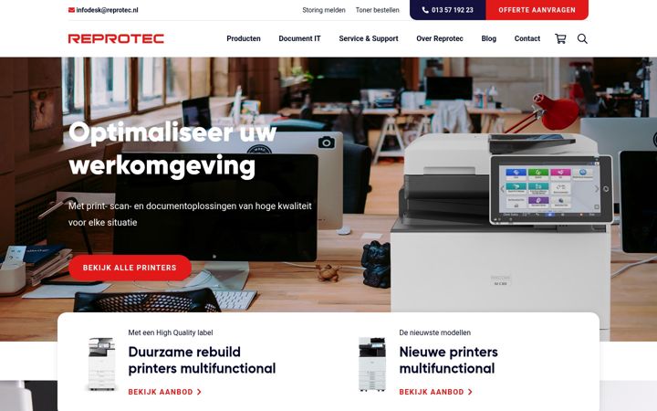 Screenshot of reprotec.nl