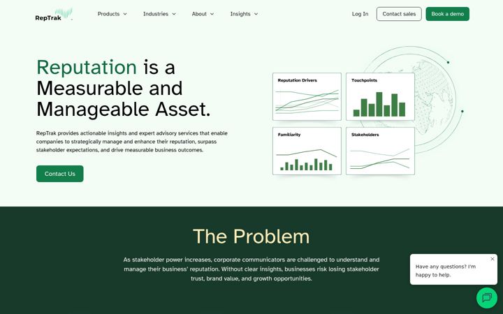 Screenshot of reptrak.com