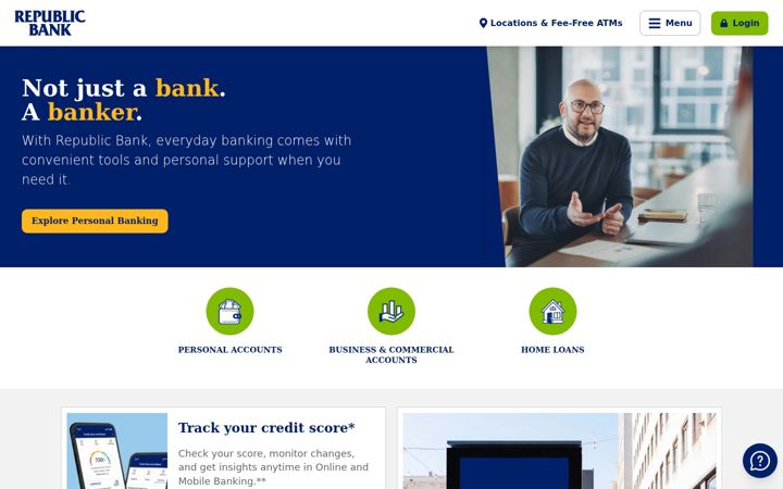 Kuvakaappaus sivustosta republicbank.com