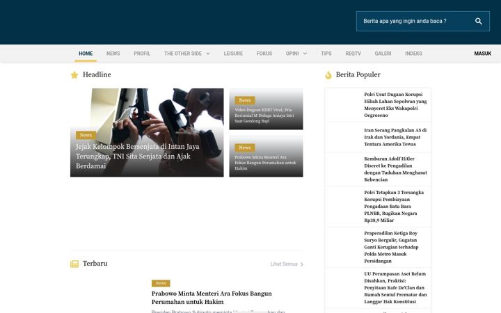 Screenshot of reqnews.com