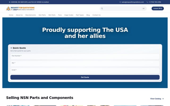 Screenshot di requestforquotations.com