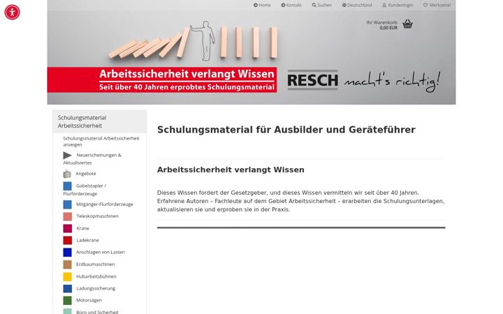 Screenshot of resch-verlag.com