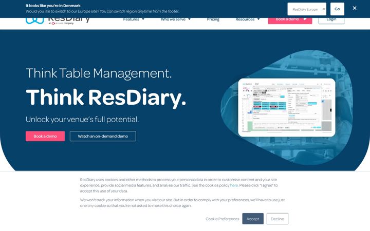 Екранна снимка на resdiary.com