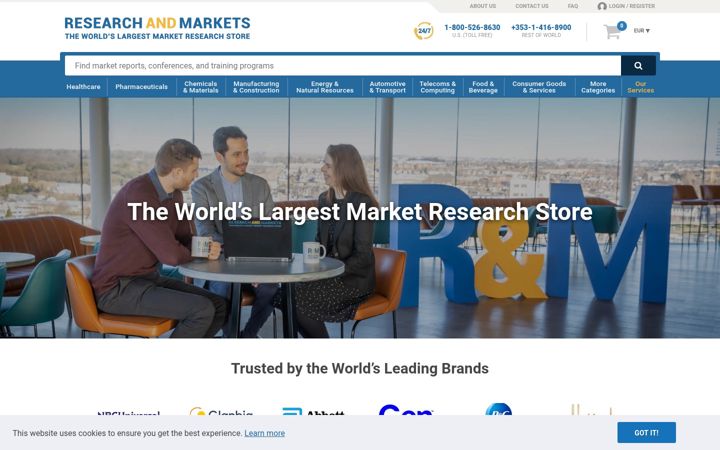 Екранна снимка на researchandmarkets.com