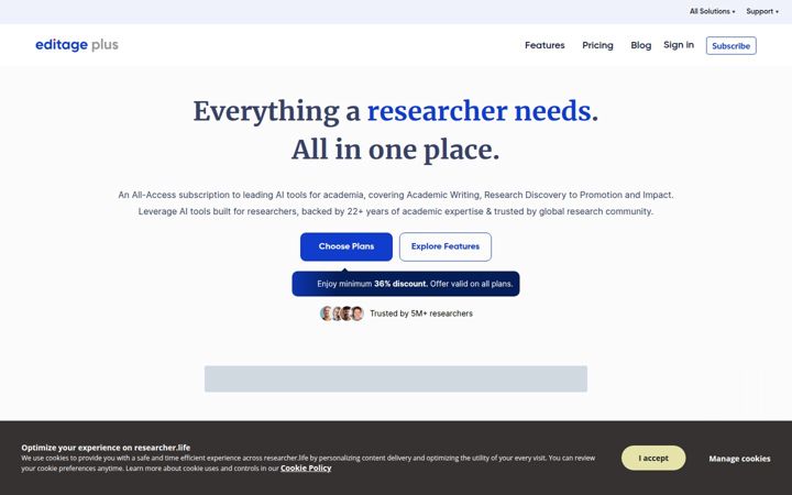 Screenshot of researcher.life