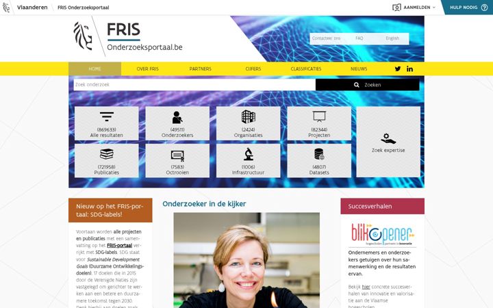 Screenshot di researchportal.be
