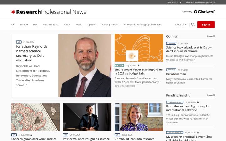 Screenshot di researchprofessionalnews.com