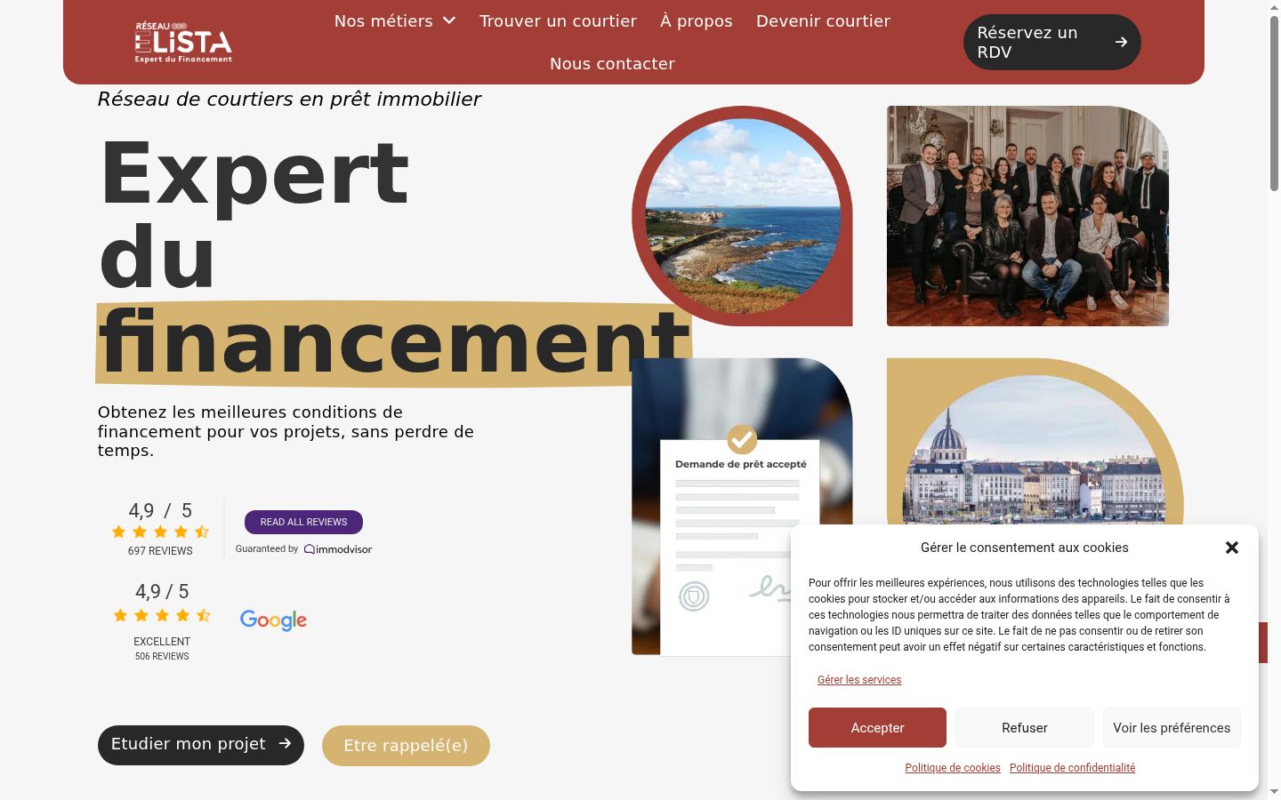 Skærmbillede af samtykkebanneret, som det blev vist før nogen interaktion