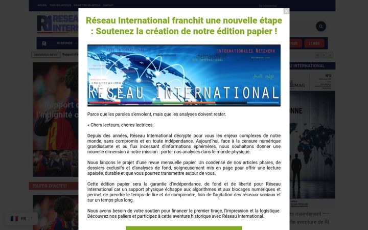 Screenshot of reseauinternational.net