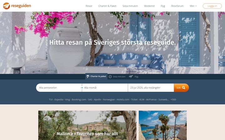 Screenshot of reseguiden.se