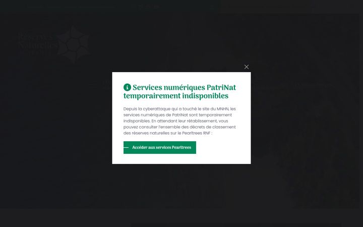 Screenshot of reserves-naturelles.org