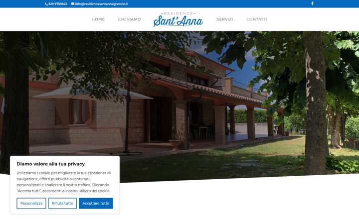 Screenshot of residencesantannagreccio.it
